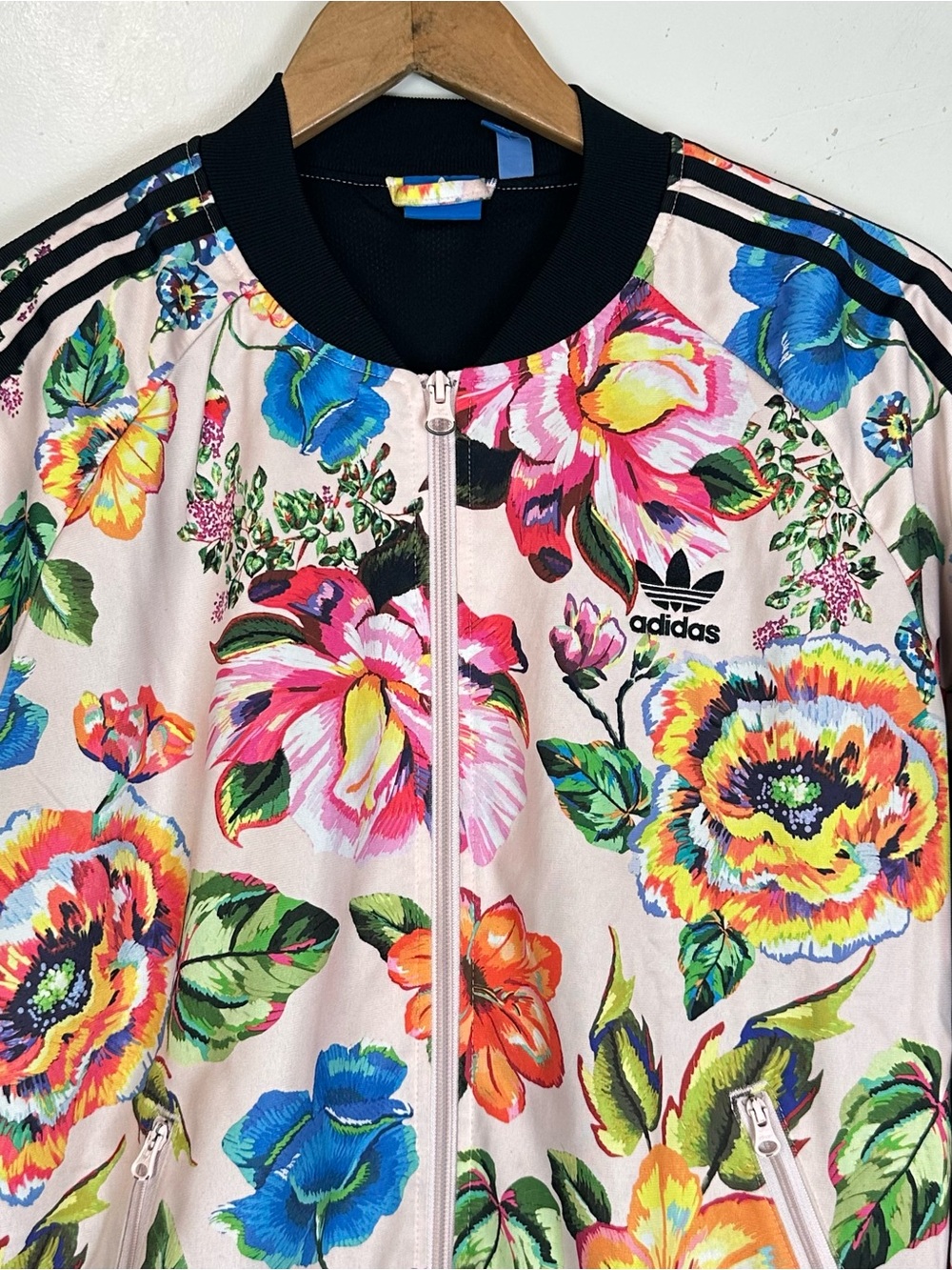 Adidas x FARM Rio Floralita Super Star Track Jacket Tropical Floral Bomber Sz L - Picture 3 of 15